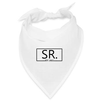 Sr. Est. 2022 Verlobung für die Hochzeitsfeier des Bräutigams - Bandana Dreieckstuch - Weiß - Vorne