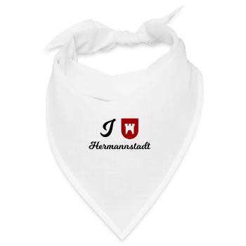 Hermannstadt in Rumänien - Bandana Dreieckstuch - Weiß - Vorne