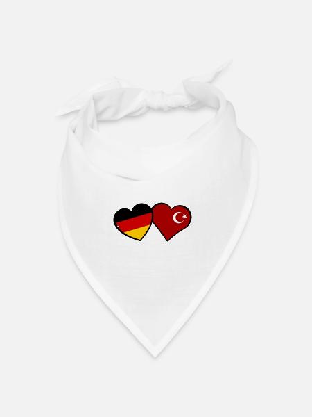 Die deutsch türkische Partnerschaft - Bandana Dreieckstuch - Weiß