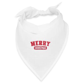 Frohe Weihnachten - Bandana Dreieckstuch - Weiß - Vorne
