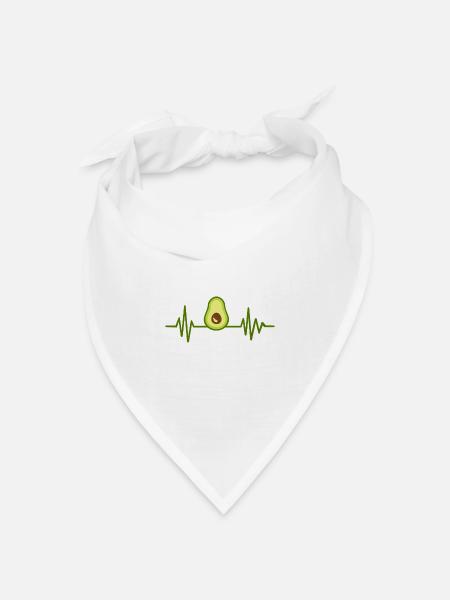 Avocado - Bandana Dreieckstuch - Weiß