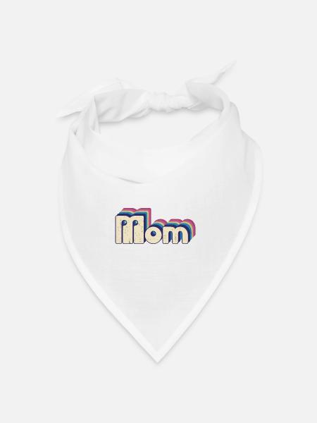 Mama Cool Retro Muttertag Geschenkidee für Mama - Bandana Dreieckstuch - Weiß