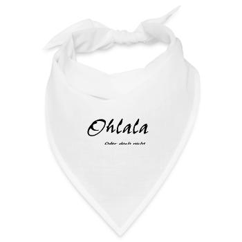 ohlala schwarz - Bandana Dreieckstuch - Weiß - Vorne