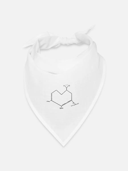 Chemie Herz - Bandana Dreieckstuch - Weiß