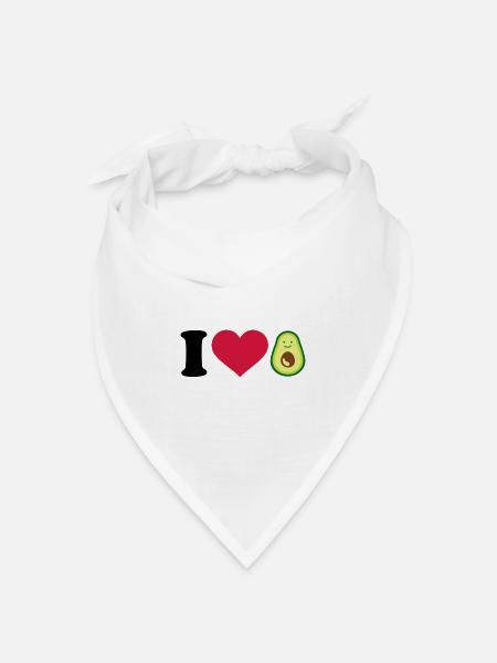 Avocado - Bandana Dreieckstuch - Weiß