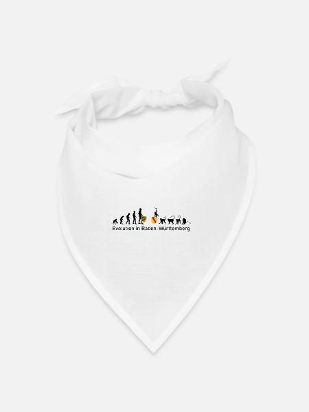 Evolution in Baden-Württemberg - Bandana Dreieckstuch - Weiß