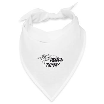 Rotäugiger Krokodil Skink Drachenhüter - Bandana Dreieckstuch - Weiß - Vorne