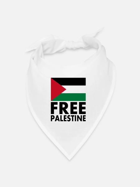 Free palestine - Bandana Dreieckstuch - Weiß