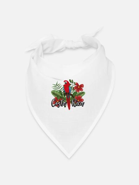 Weißer Papagei Aus Costa Rica - Bandana Dreieckstuch - Weiß