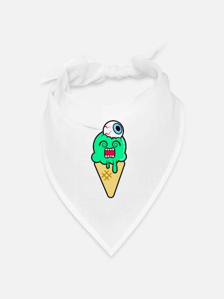 Funky Ice Cream - Bandana Dreieckstuch - Weiß