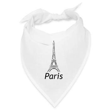 paris - Bandana Dreieckstuch - Weiß - Vorne