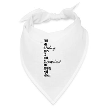 Alice Wonderland - Bandana Dreieckstuch - Weiß - Vorne