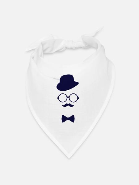 MOUSTACHE - Bandana Dreieckstuch - Weiß