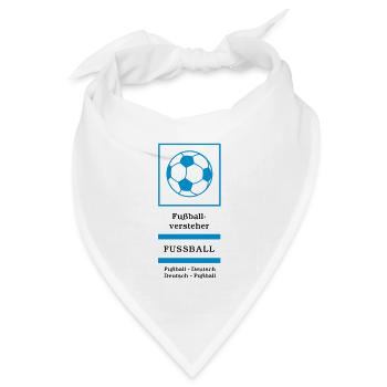 Fußballversteher - Bandana Dreieckstuch - Weiß - Vorne