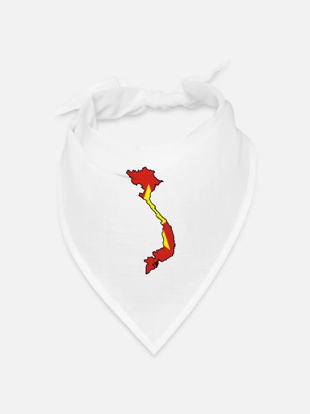 Vietnam - Bandana Dreieckstuch - Weiß