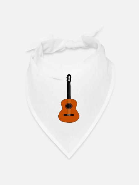 Gitarre Musik Symbole Geschenk Gitarrist Musiker - Bandana Dreieckstuch - Weiß