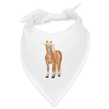 blonder Haflinger - Bandana Dreieckstuch - Weiß - Vorne