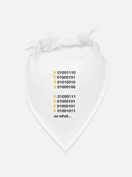 nerd geek so what - Bandana Dreieckstuch - Weiß