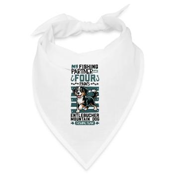 Angeln und Estnische Bracke - Bandana Dreieckstuch - Weiß - Vorne