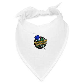 Dart 180! Dartfans - Dartspieler - Darts Geschenke - Bandana Dreieckstuch - Weiß - Vorne