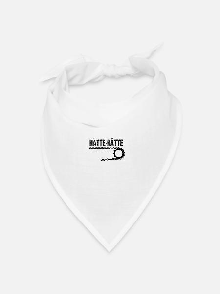 Hätte Hätte Fahrradkette - Bandana Dreieckstuch - Weiß