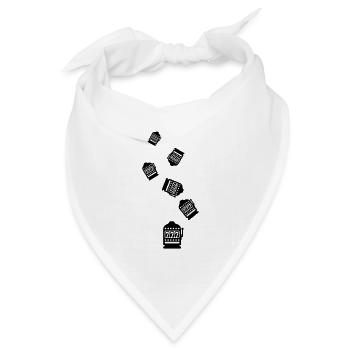 Einarmiger bandit Silhouette icon - Bandana Dreieckstuch - Weiß - Vorne