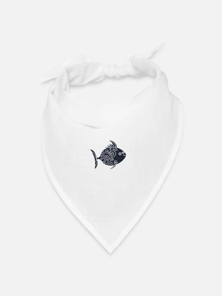 Meerestiere - Bandana Dreieckstuch - Weiß