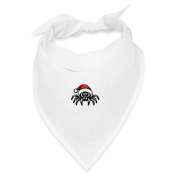 Tarantula Weihnachten Niedlich - Bandana Dreieckstuch - Weiß - Vorne