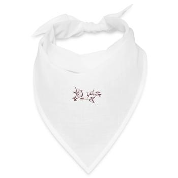 Vögel - Bandana Dreieckstuch - Weiß - Vorne