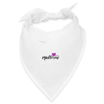 Mallorca Herz - Bandana Dreieckstuch - Weiß - Vorne