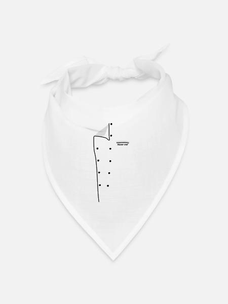 Kochjacke - Bandana Dreieckstuch - Weiß