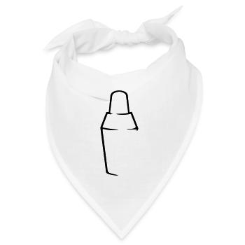 cocktail shaker / Mixer (a, 1c) - Bandana Dreieckstuch - Weiß - Vorne