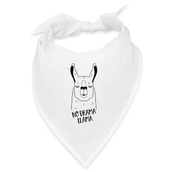 No Drama Llama - Bandana Dreieckstuch - Weiß - Vorne