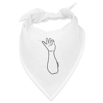Finger streuen Salz - Bandana Dreieckstuch - Weiß - Vorne