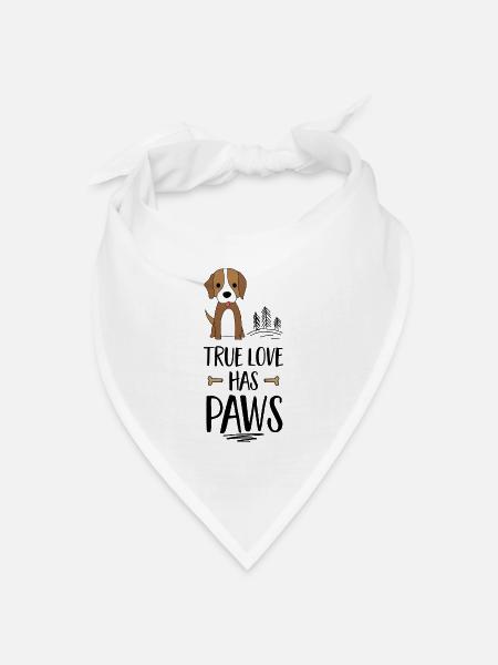 Hund - Bandana Dreieckstuch - Weiß