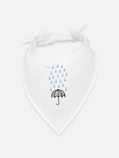 Regenschirm - Bandana Dreieckstuch - Weiß