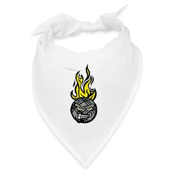 petanque gesicht cartoon flame13 feroce - Bandana Dreieckstuch - Weiß - Vorne