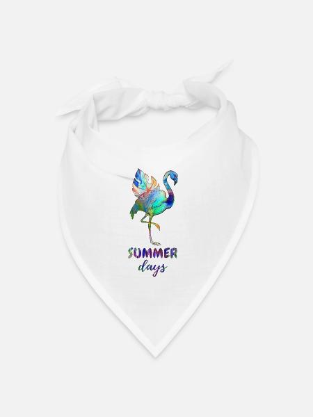 Sommerzeit - Bandana Dreieckstuch - Weiß