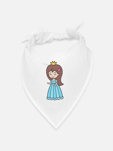 Prinzessin - Bandana Dreieckstuch - Weiß