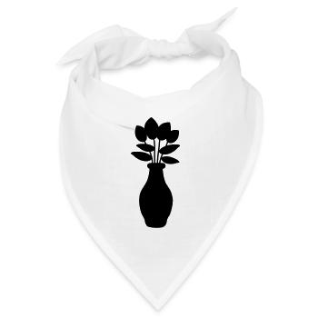 Umriss Silhouette schöne Tulpen - Bandana Dreieckstuch - Weiß - Vorne