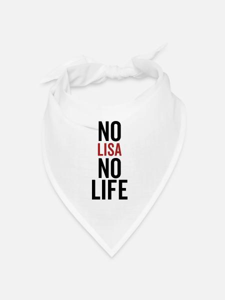 Nein Lisa Kein Leben - Bandana Dreieckstuch - Weiß