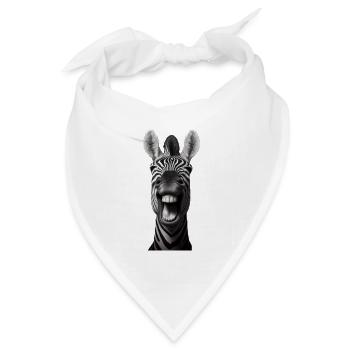 Lachender Esel 2 - Bandana Dreieckstuch - Weiß - Vorne