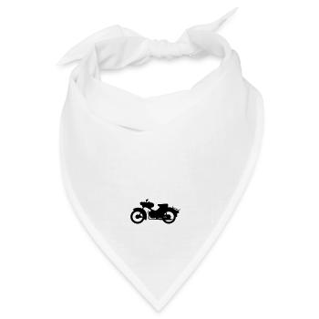 Simson Spatz Silhouette - Bandana Dreieckstuch - Weiß - Vorne