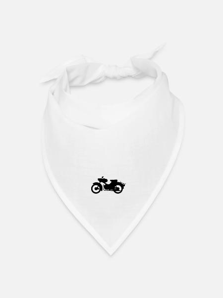 Simson Spatz Silhouette - Bandana Dreieckstuch - Weiß