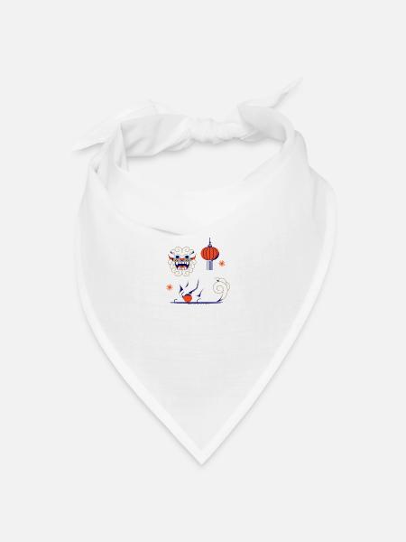 maneki neko, cat, lucky cat, neko, japanese, - Bandana Dreieckstuch - Weiß