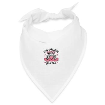 Süße Skelett-Ballerinas Mit Herzbrille Und Rosa - Bandana Dreieckstuch - Weiß - Vorne