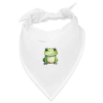 Froschklasse Klassentier Frosch in der Grundschule - Bandana Dreieckstuch - Weiß - Vorne