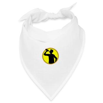 Trinker Bier Silhouette - Bandana Dreieckstuch - Weiß - Vorne