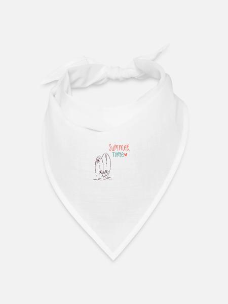 Summer Time - Bandana Dreieckstuch - Weiß