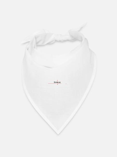 Rettungsdienst Notarzt Geschenkidee - Bandana Dreieckstuch - Weiß